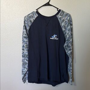 men’s Cody James FR Long Sleeve Shirt - Blue and Gray